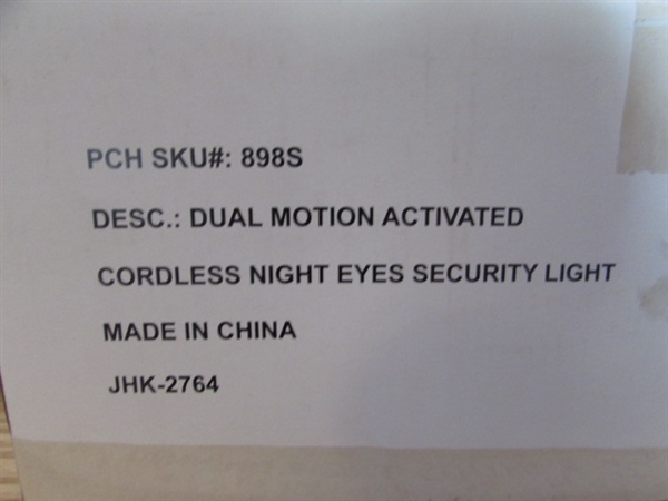 6 RECHARGEABLE LED LIGHTS, DISC LIGHTS & SECURITY LIGHT