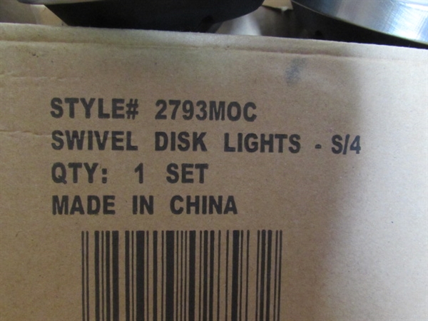 6 RECHARGEABLE LED LIGHTS, DISC LIGHTS & SECURITY LIGHT