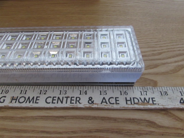 6 RECHARGEABLE LED LIGHTS, DISC LIGHTS & SECURITY LIGHT