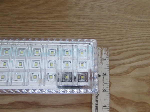 6 RECHARGEABLE LED LIGHTS, DISC LIGHTS & SECURITY LIGHT