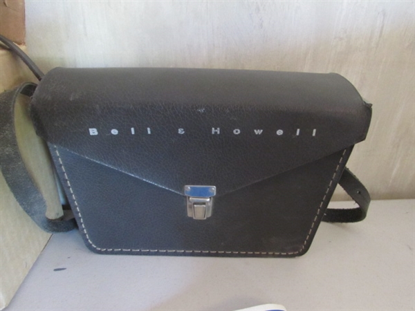 BELL & HOWELL 8mm FILM CAMERA, PROJECTOR & ACCESSORIES