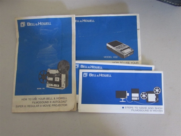 BELL & HOWELL 8mm FILM CAMERA, PROJECTOR & ACCESSORIES