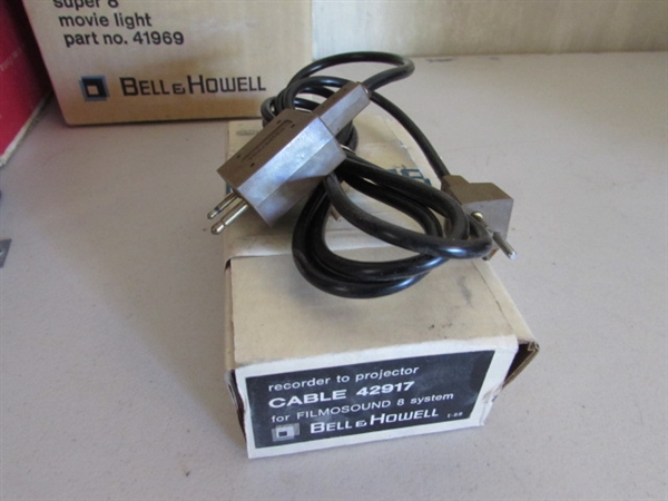 BELL & HOWELL 8mm FILM CAMERA, PROJECTOR & ACCESSORIES