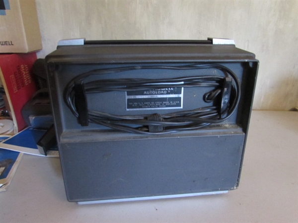 BELL & HOWELL 8mm FILM CAMERA, PROJECTOR & ACCESSORIES