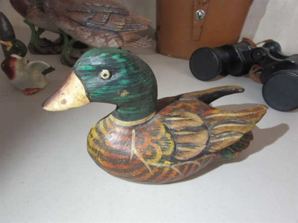 VINTAGE BINOCULARS & DUCK DECOR