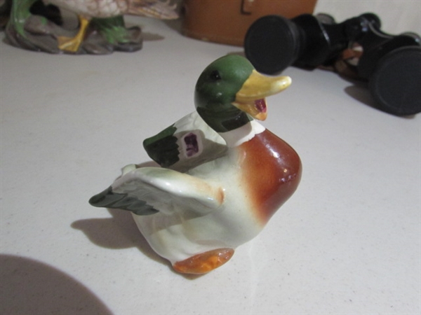 VINTAGE BINOCULARS & DUCK DECOR