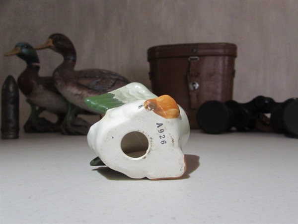 VINTAGE BINOCULARS & DUCK DECOR