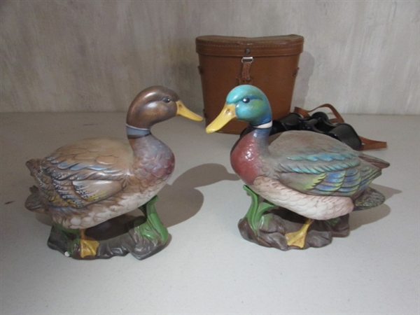 VINTAGE BINOCULARS & DUCK DECOR