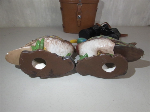 VINTAGE BINOCULARS & DUCK DECOR