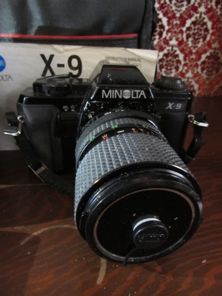 35mm MINOLTA CAMERA, LENS, FILM & ACCESSORIES