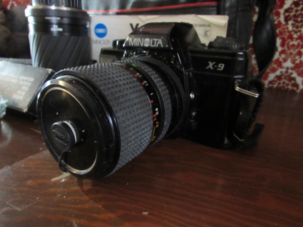 35mm MINOLTA CAMERA, LENS, FILM & ACCESSORIES