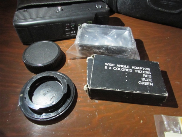 35mm MINOLTA CAMERA, LENS, FILM & ACCESSORIES