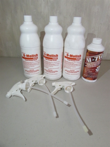 3 NEW BOTTLES OF D-MOLISH ORANGE SCENT ODOR ELIMINATOR
