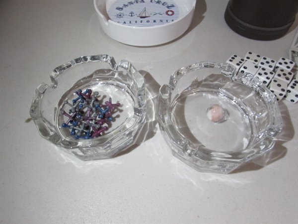 VINTAGE PEPSI TRAY, PLAYING CARDS, DICE, ASHTRAYS & MORE