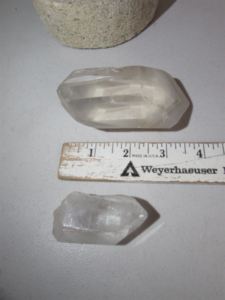 QUARTZ CRYSTAL, AGATE SLABS, STONE ARROWHEAD, MAHOGANY OBSIDIAN & MORE