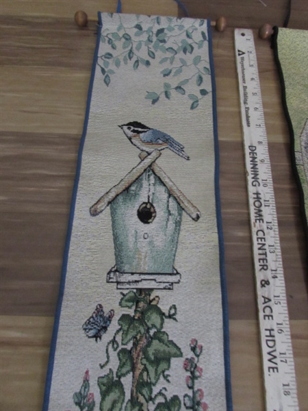 BABY BLUE BIRDS FRAMED PRINTS BY VALERIE PFEIFFER AND TAPESTRIES
