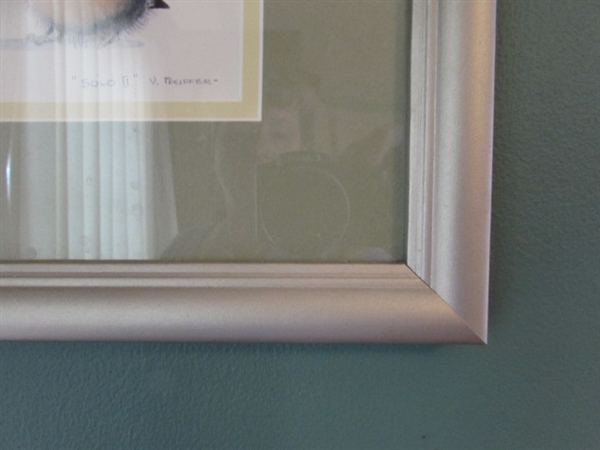 BABY BLUE BIRDS FRAMED PRINTS BY VALERIE PFEIFFER AND TAPESTRIES