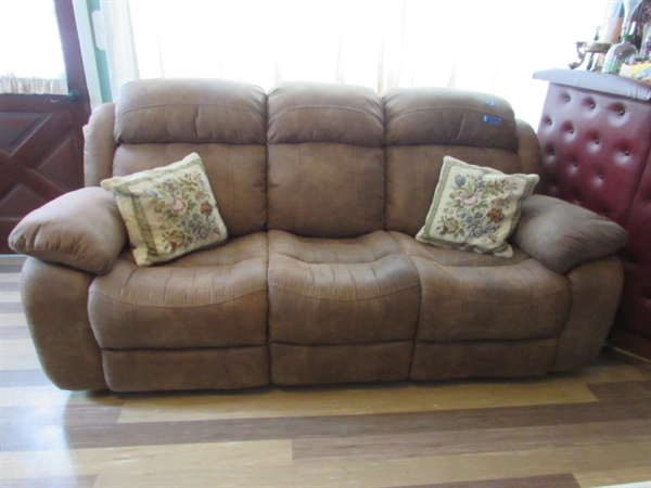 ELECTRIC MICROFIBER RECLINING SOFA