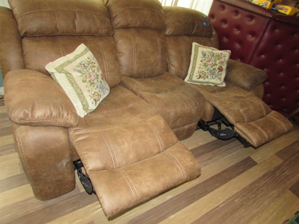 ELECTRIC MICROFIBER RECLINING SOFA