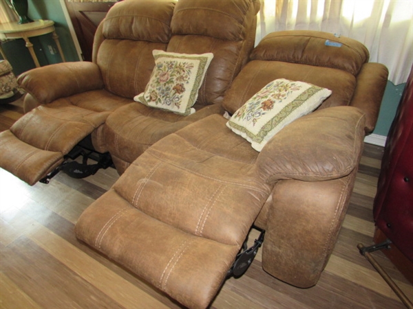 ELECTRIC MICROFIBER RECLINING SOFA