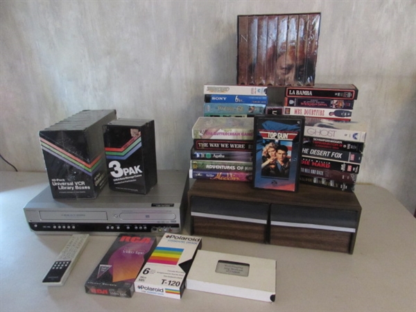 MAGNAVOX VHS/DVD PLAYER AND VHS COLLECTION
