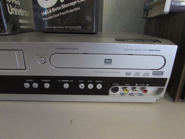 MAGNAVOX VHS/DVD PLAYER AND VHS COLLECTION
