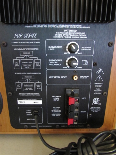 PARADIGM HOME THEATER SYSTEM