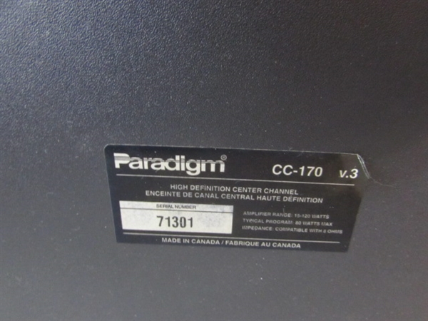 PARADIGM HOME THEATER SYSTEM