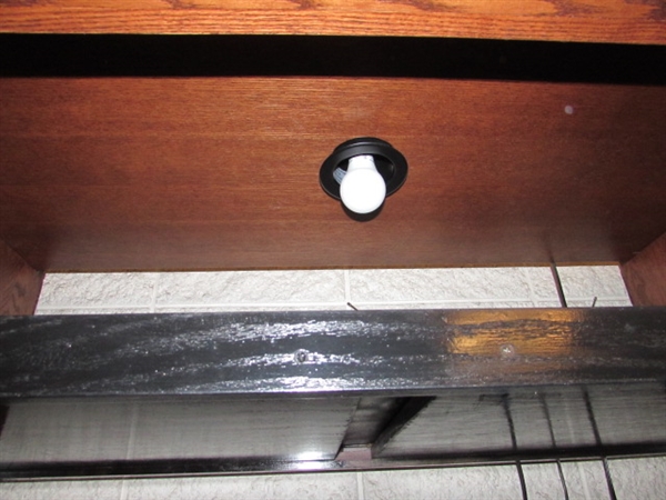 ADJUSTABLE LIGHTED ENTERTAINMENT CENTER W/LOCKING CABINETS