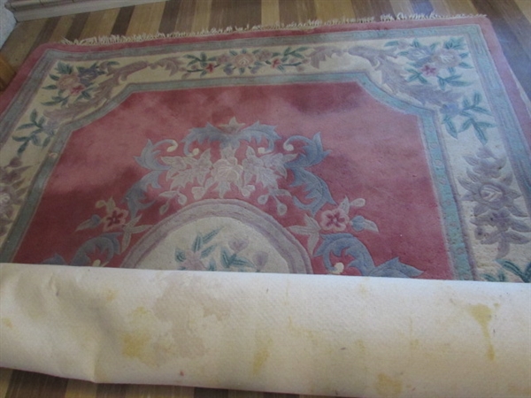 VICTORIAN PINK FLORAL AREA RUG