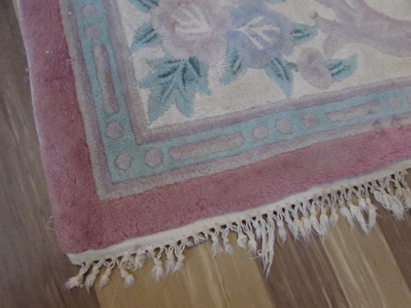 VICTORIAN PINK FLORAL AREA RUG