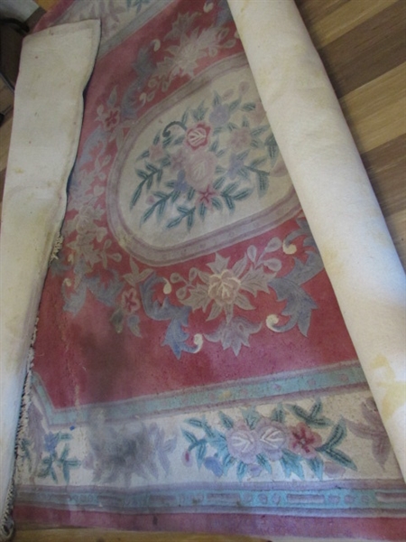 VICTORIAN PINK FLORAL AREA RUG