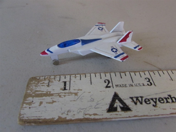 PIPER SUPER CUB 95 BALSA AIRPLANE KIT, POLICE 4X4 FRICTION POWERED TRUCK AND MINI DIE CAST AIRPLANE