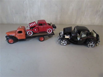 1932 FORD COUPE, 1941 CHEVY FLATBED & 1932 RFD MODEL CARS