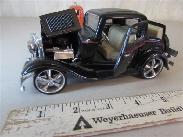 1932 FORD COUPE, 1941 CHEVY FLATBED & 1932 RFD MODEL CARS