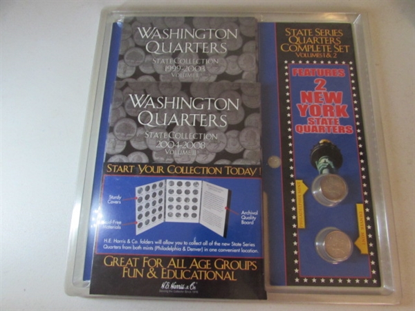 STAMPS, WASHINGTON QUARTER COLLECTION BOOKS 1999-2008, MONEY MILL AND FAMILY OF EAGLES VHS
