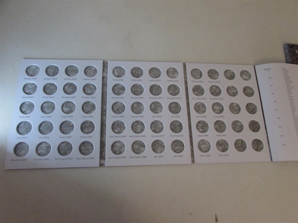 STAMPS, WASHINGTON QUARTER COLLECTION BOOKS 1999-2008, MONEY MILL AND FAMILY OF EAGLES VHS
