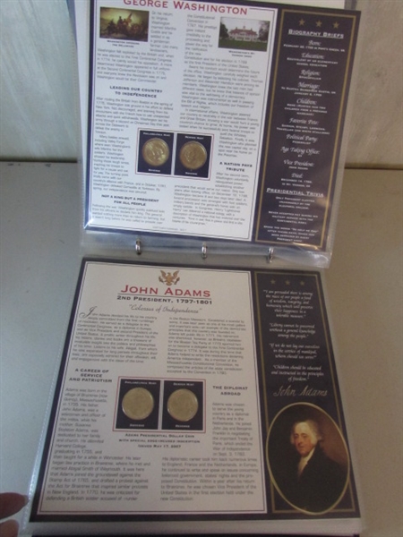PRESIDENTIAL DOLLAR COIN COLLECTION IN BINDER 1 0F 2