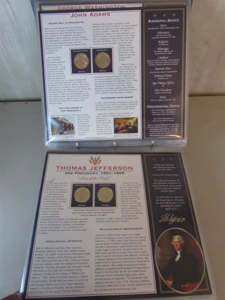 PRESIDENTIAL DOLLAR COIN COLLECTION IN BINDER 1 0F 2