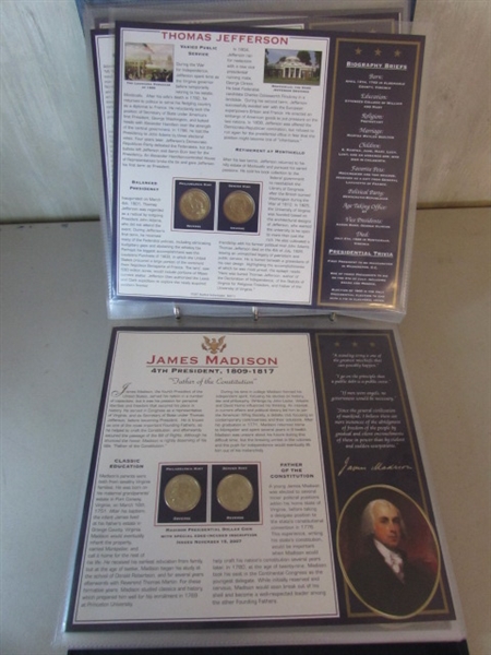 PRESIDENTIAL DOLLAR COIN COLLECTION IN BINDER 1 0F 2