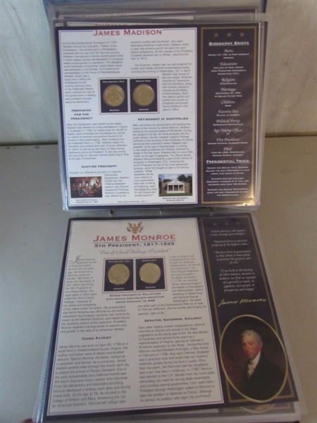 PRESIDENTIAL DOLLAR COIN COLLECTION IN BINDER 1 0F 2