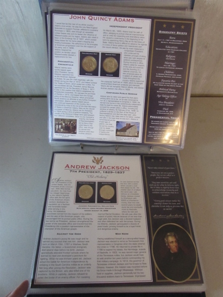PRESIDENTIAL DOLLAR COIN COLLECTION IN BINDER 1 0F 2