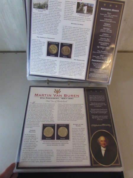 PRESIDENTIAL DOLLAR COIN COLLECTION IN BINDER 1 0F 2