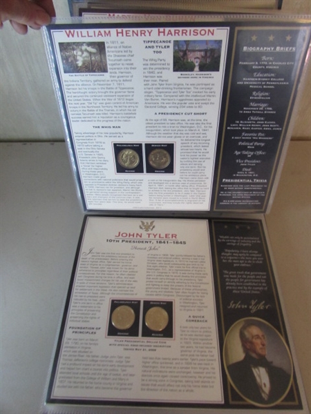PRESIDENTIAL DOLLAR COIN COLLECTION IN BINDER 1 0F 2