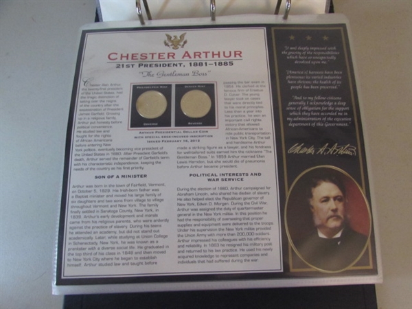 PRESIDENTIAL DOLLAR COIN COLLECTION IN BINDER 2 OF 2