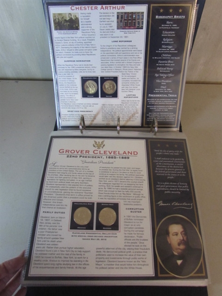 PRESIDENTIAL DOLLAR COIN COLLECTION IN BINDER 2 OF 2