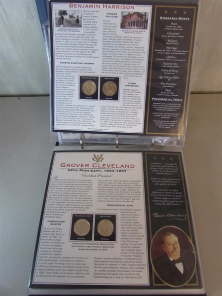 PRESIDENTIAL DOLLAR COIN COLLECTION IN BINDER 2 OF 2