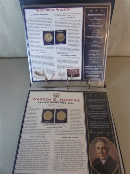 PRESIDENTIAL DOLLAR COIN COLLECTION IN BINDER 2 OF 2
