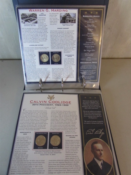 PRESIDENTIAL DOLLAR COIN COLLECTION IN BINDER 2 OF 2