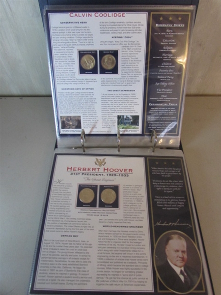 PRESIDENTIAL DOLLAR COIN COLLECTION IN BINDER 2 OF 2